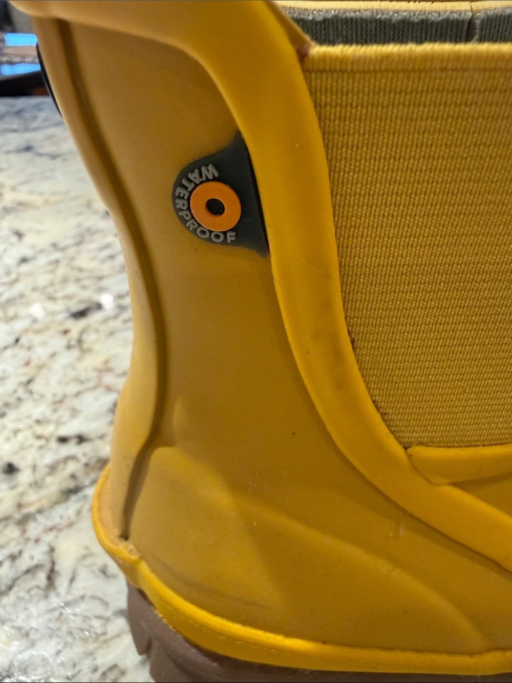 Bogs Yellow Chelsea-Style Men’s Waterproof Rain Boots